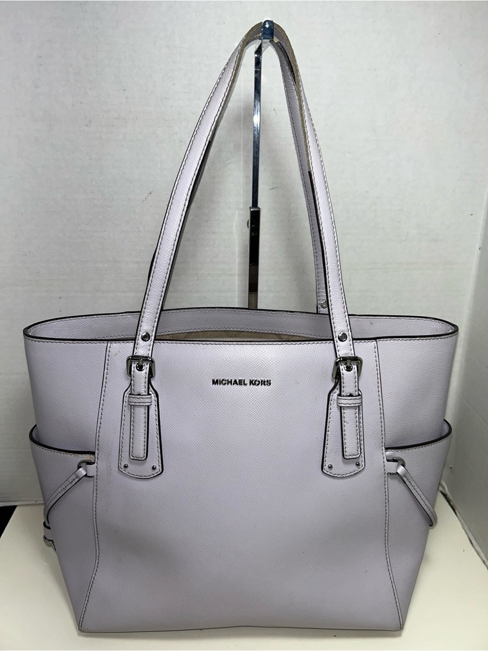 Michael Kors Voyager Light Lilac Saffiano Leather Tote Bag Shoulder Bag